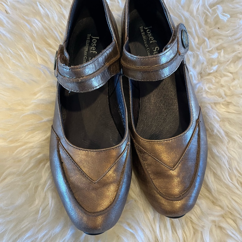 Josef Seibel Metallic Leather Size 38